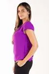 Blusa Dwz Manga Curta Com Abertura Frontal
