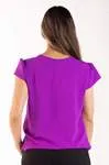 Blusa Dwz Manga Curta Com Abertura Frontal