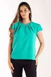 Blusa Dwz Manga Curta Com Abertura Frontal