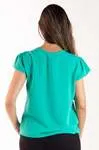 Blusa Dwz Manga Curta Com Abertura Frontal