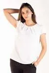 Blusa Dwz Manga Curta Com Abertura Frontal