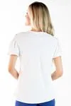 Blusa Dwz Manga Curta Com Botoes Lisa