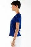 Blusa Dwz Manga Curta Com Botoes Lisa