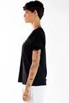 Blusa Dwz Manga Curta Com Botoes Lisa