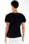 Blusa Dwz Manga Curta Com Botoes Lisa