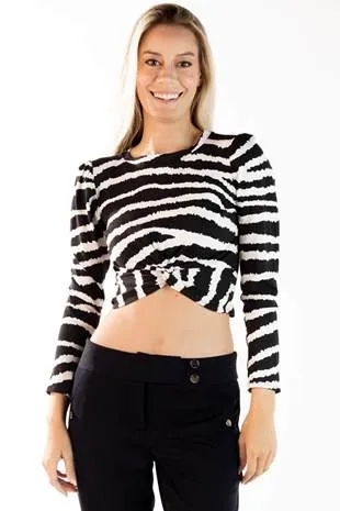 Blusa Dwz Manga Longa Estampada