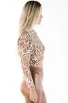 Blusa Dwz Manga Longa Estampada
