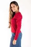 Blusa Dwz Canelada Manga Longa Liso