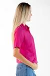 Camisa Dwz De Linho Manga Curta Com Botoes