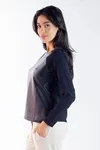 Blusa Dwz Manga Longa Frente Cirre