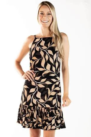 Vestido Dwz Curto Estampado Barra Plissada