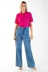 Calca Dwz Jeans Cargo Wide Leg