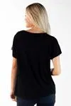Blusa Dwz Xadrez Manga Curta Com Malha Lisa Nas Costas