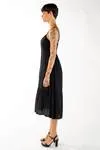 Vestido Dwz Liso Midi Com Botoes Frontais