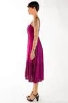 Vestido Dwz Liso Midi Com Botoes Frontais