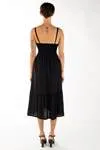 Vestido Dwz Liso Midi Com Botoes Frontais