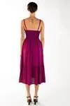 Vestido Dwz Liso Midi Com Botoes Frontais