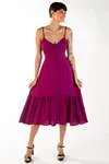 Vestido Dwz Liso Midi Com Botoes Frontais