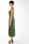 Vestido Dwz Liso Midi Com Botoes Frontais