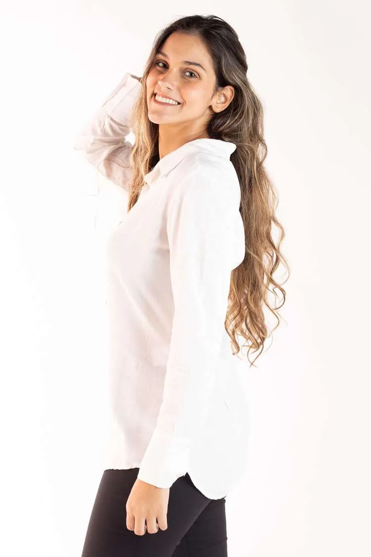 Camisa Dwz Lisa Manga Longa Com Botao