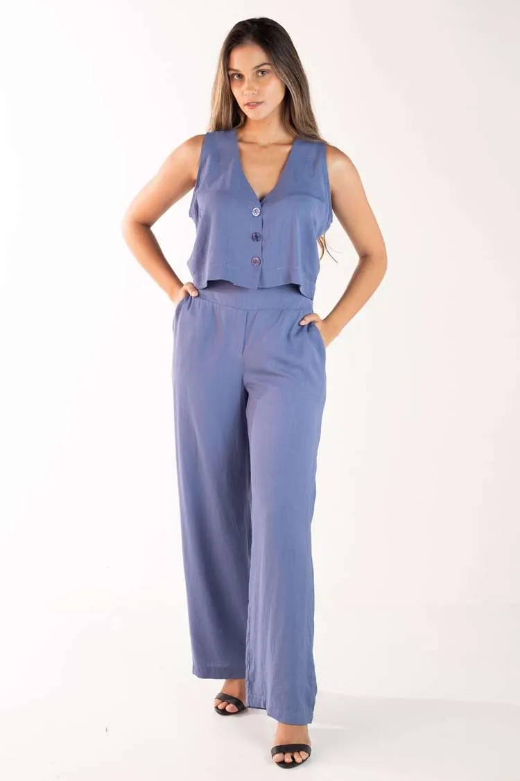 Conjunto Dwz Liso Colete Com Calca