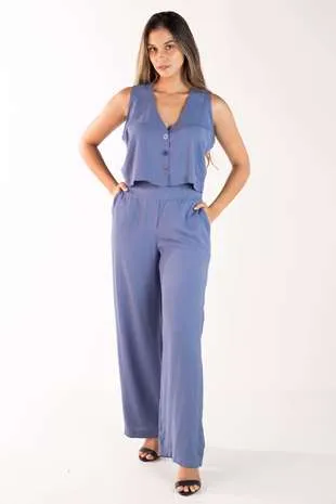 Conjunto Dwz Liso Colete Com Calca