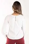 Blusa Dwz Manga Longa Com Punho Largo Detalhe botao