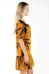 Vestido Dwz Curto Decote Quadrado Estampado