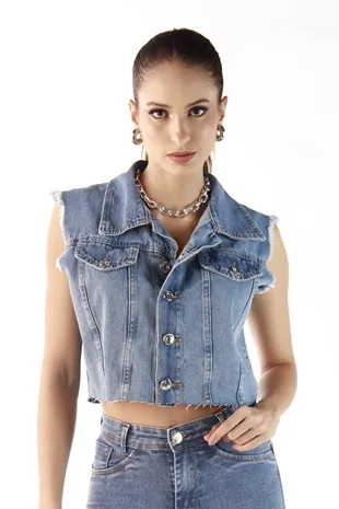 Colete Dwz Jeans sem manga