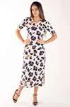 Vestido Dwz Midi Estampado De Malha