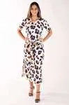 Vestido Dwz Midi Estampado De Malha