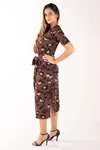 Vestido Dwz Midi Estampado De Malha