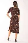 Vestido Dwz Midi Estampado De Malha