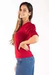 Blusa Dwz Canelada Manga Bufante Com Lastex