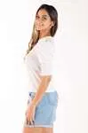 Blusa Dwz Canelada Manga Bufante Com Lastex