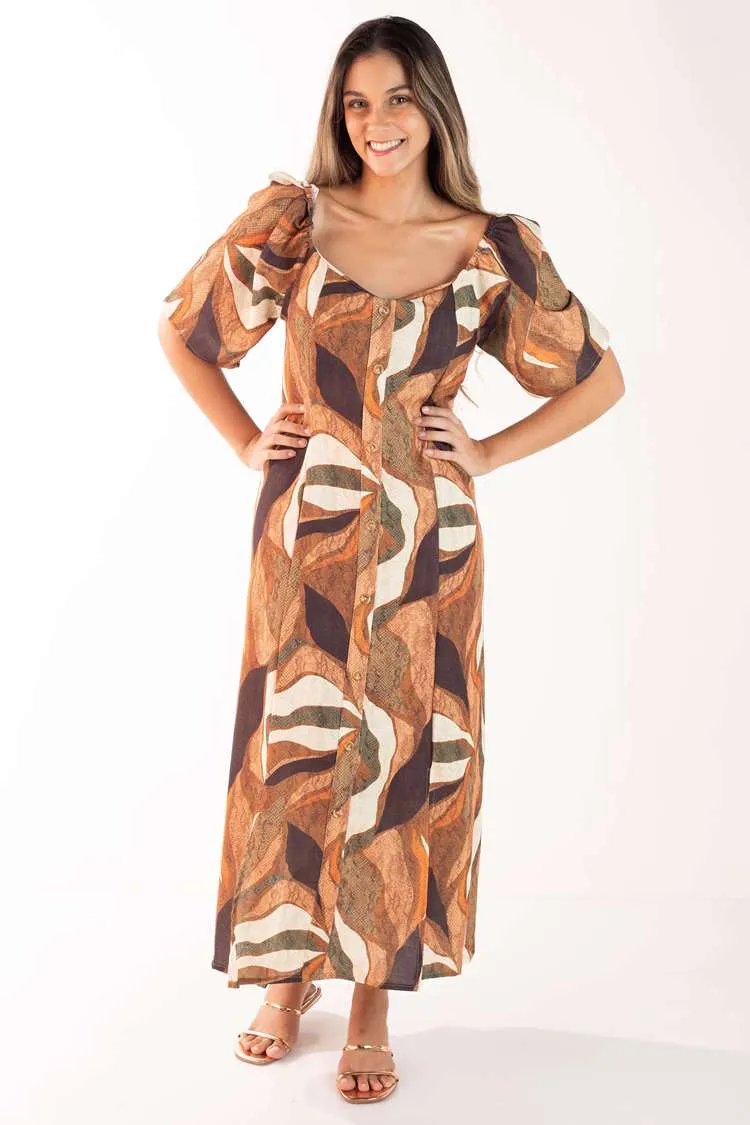 Vestido Dwz Mid Rafaela Estampado