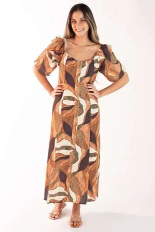 Vestido Dwz Mid Rafaela Estampado