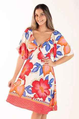 Vestido Dwz Estampado Fernanda Com Bojo