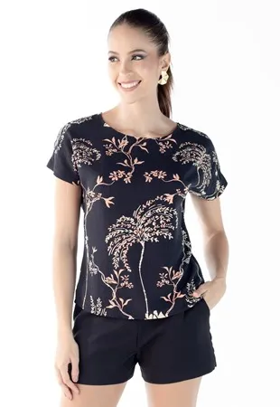 Blusa Dwz Estampada Manga Curta