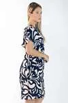 Vestido Dwz Curto Estampado Manga Babado