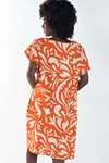 Vestido Dwz Curto Estampado Manga Babado