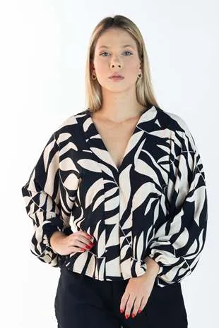 Blusa Dwz Manga Longa Estampada