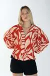 Blusa Dwz Manga Longa Estampada
