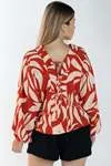 Blusa Dwz Manga Longa Estampada