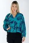 Blusa Dwz Manga Longa Estampada