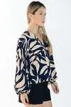 Blusa Dwz Manga Longa Estampada