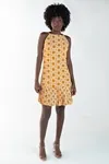 Vestido Dwz Curto Estampado Barra Plissada