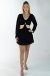 Vestido Dwz Renda Com Manga Longa