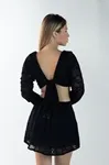 Vestido Dwz Renda Com Manga Longa