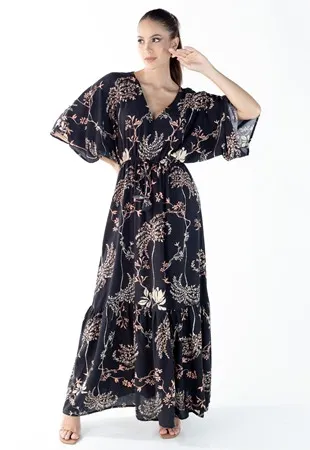 Vestido Dwz Estampado Longo Sairet